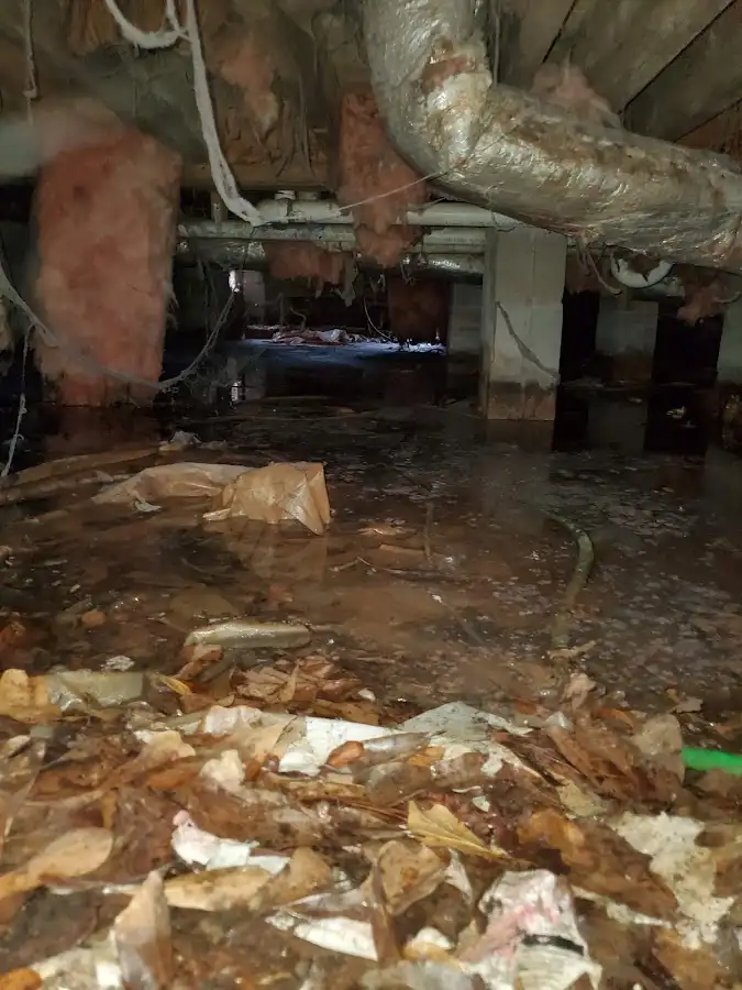 Crawl space flood assessment for Commercial Water Damage Restoration in Hagerstown
